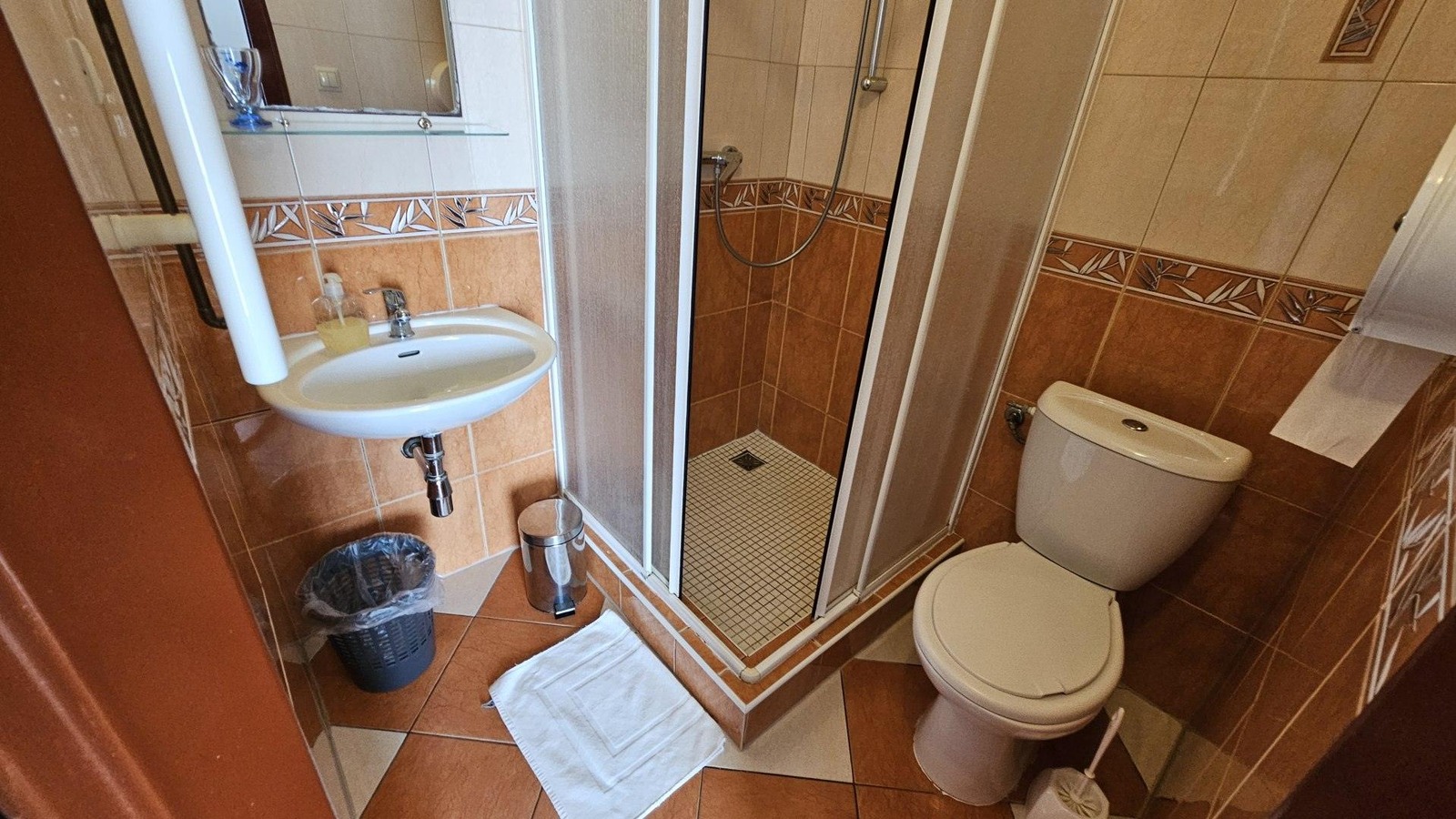 Penzión Magnólia Trenčín – Einzelzimmer – Badezimmer und WC